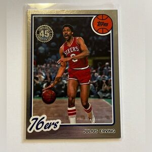 Topps 76ers Silver Julius Erving 45th anniversary 80BK-2 2025/26